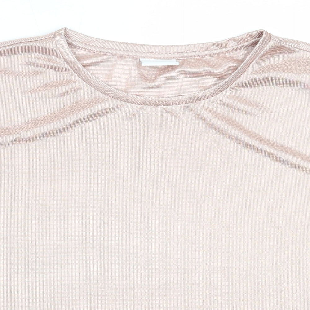 VILA Womens Pink  Polyester Basic Blouse Size S Round Neck
