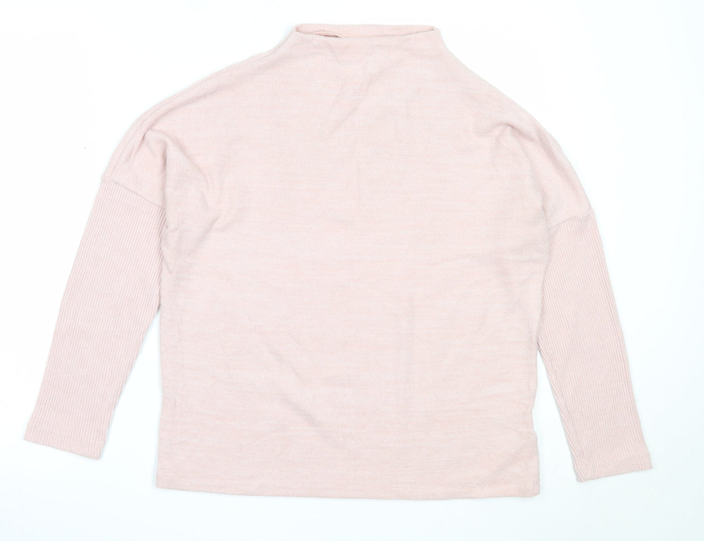 H&M Womens Pink High Neck  Viscose Pullover Jumper Size XS