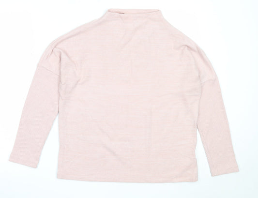 H&M Womens Pink High Neck  Viscose Pullover Jumper Size XS