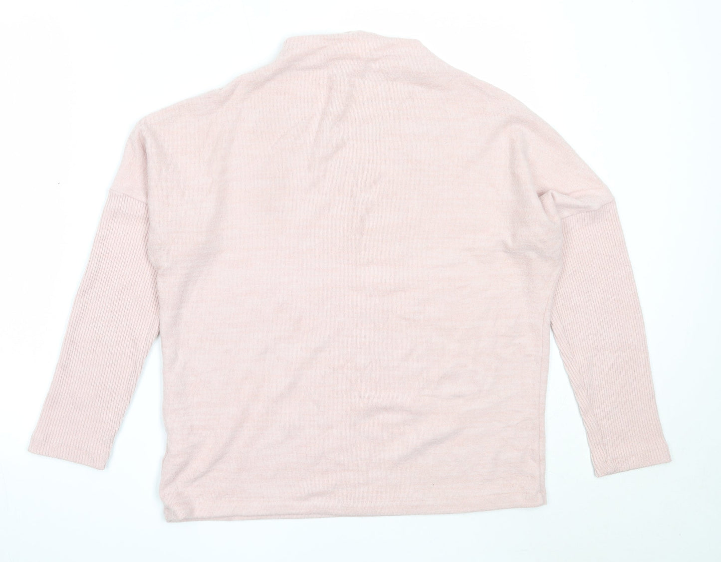 H&M Womens Pink High Neck  Viscose Pullover Jumper Size XS
