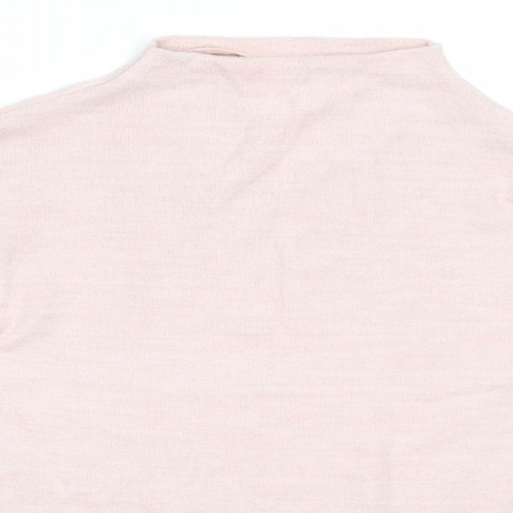H&M Womens Pink High Neck  Viscose Pullover Jumper Size XS