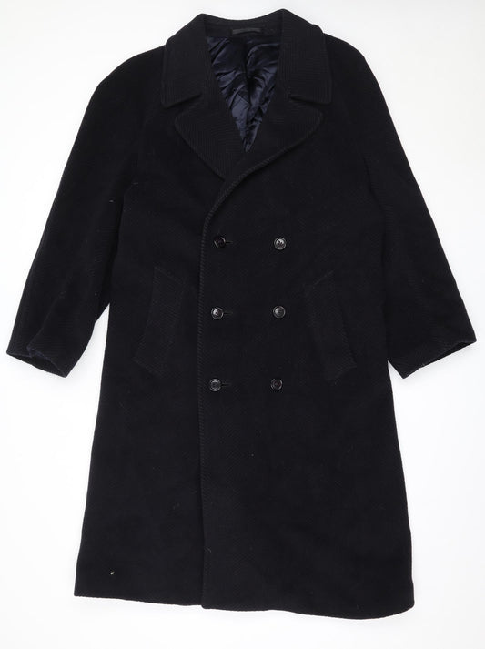 BHS Mens Blue   Overcoat Coat Size 38