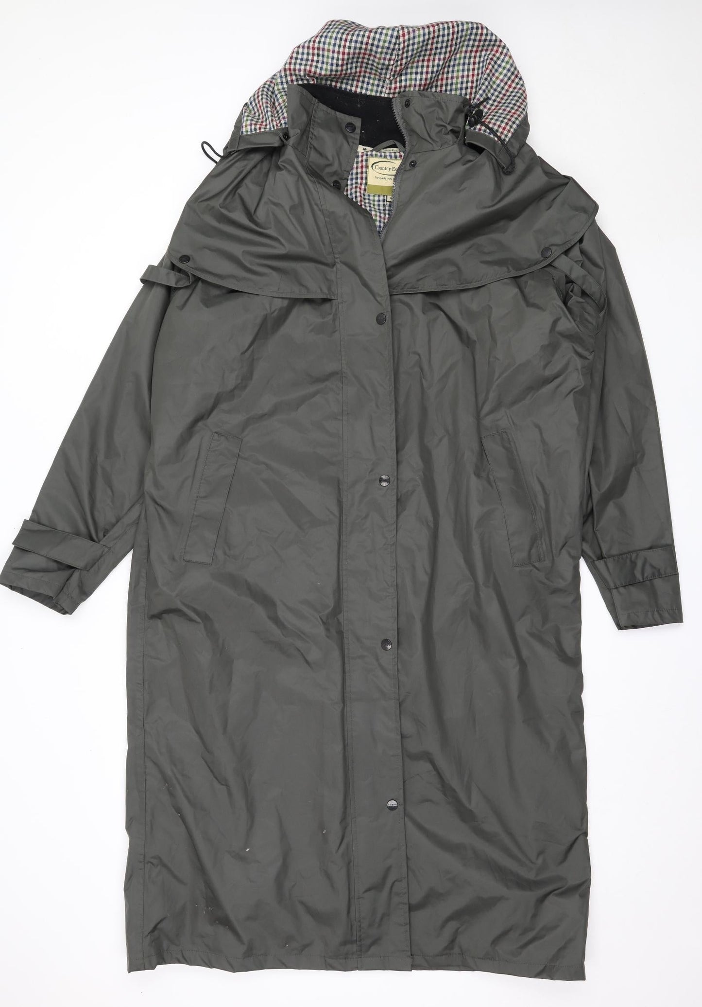 Country Estate Womens Green   Trench Coat Coat Size 18  Zip