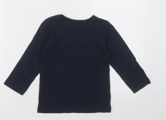 NEXT Boys Black  Cotton Basic Casual Size 2 Years Crew Neck Pullover