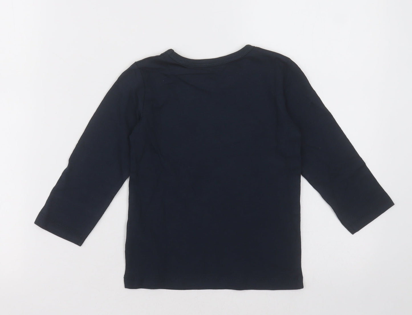 NEXT Boys Black  Cotton Basic Casual Size 2 Years Crew Neck Pullover