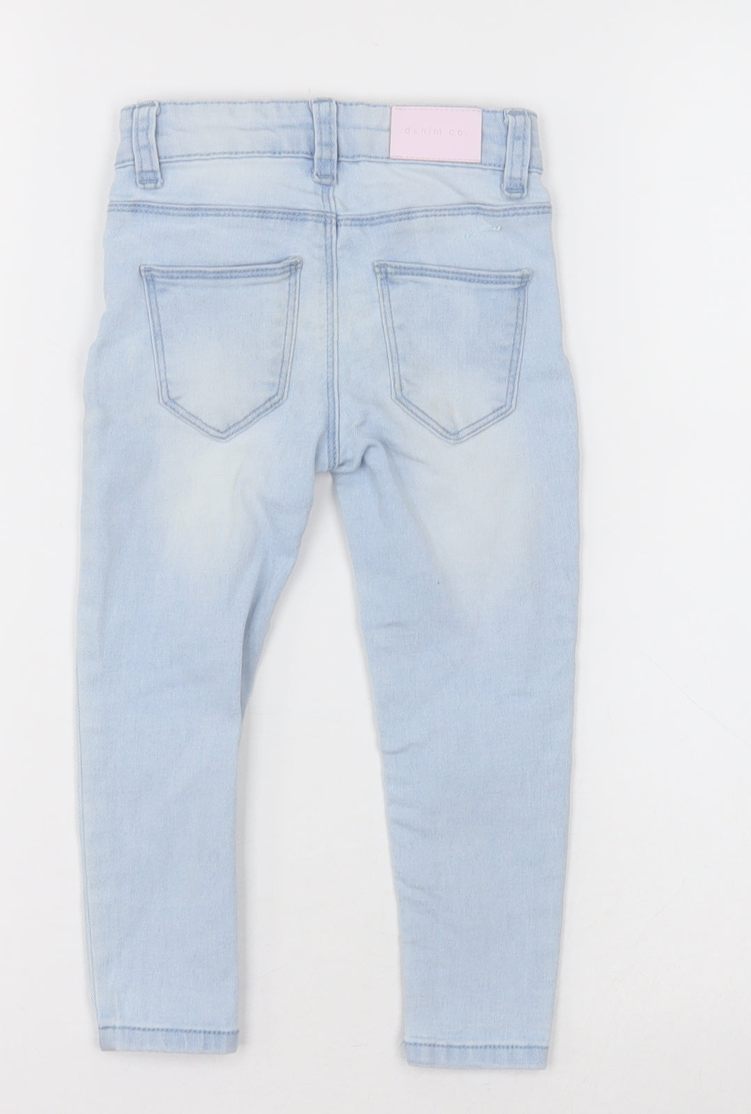 Primark Girls Blue  Cotton Skinny Jeans Size 2-3 Years  Regular Button