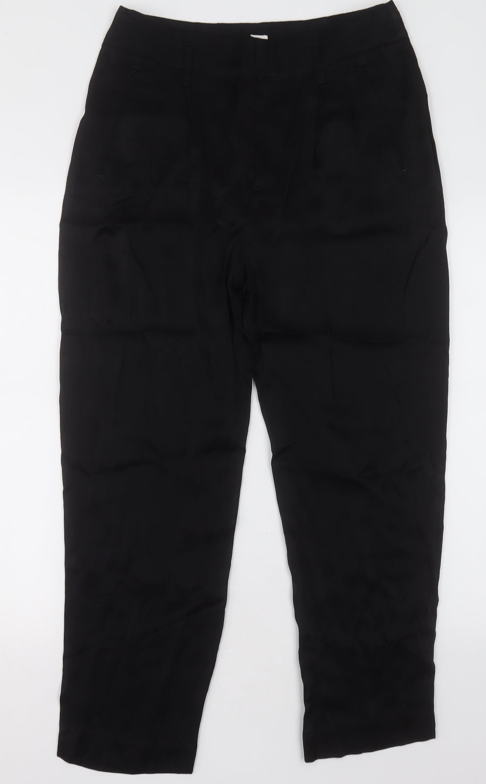 Gap Womens Black  Viscose Trousers  Size 6 L28 in Regular Hook & Eye