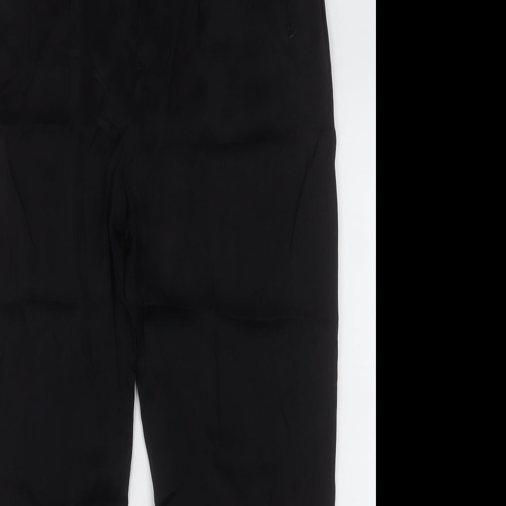 Gap Womens Black  Viscose Trousers  Size 6 L28 in Regular Hook & Eye