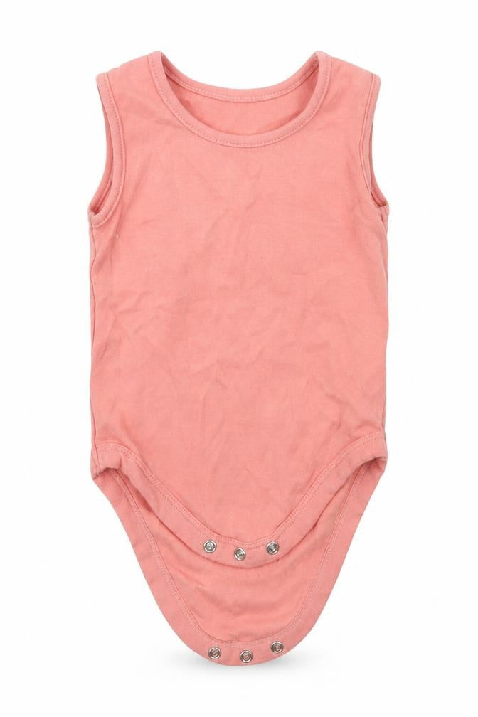 George Girls Pink  Cotton Babygrow One-Piece Size 12-18 Months  Buckle