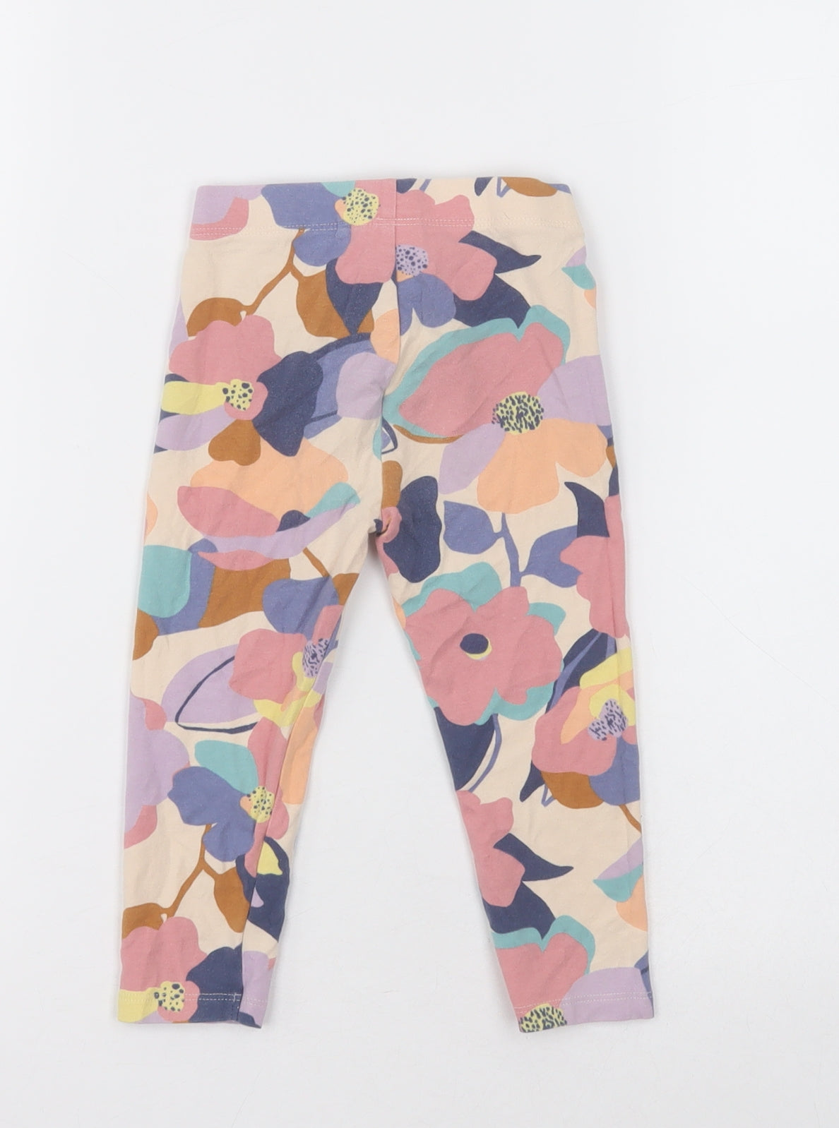 NEXT Girls Multicoloured Floral Cotton Capri Trousers Size 2 Years  Regular