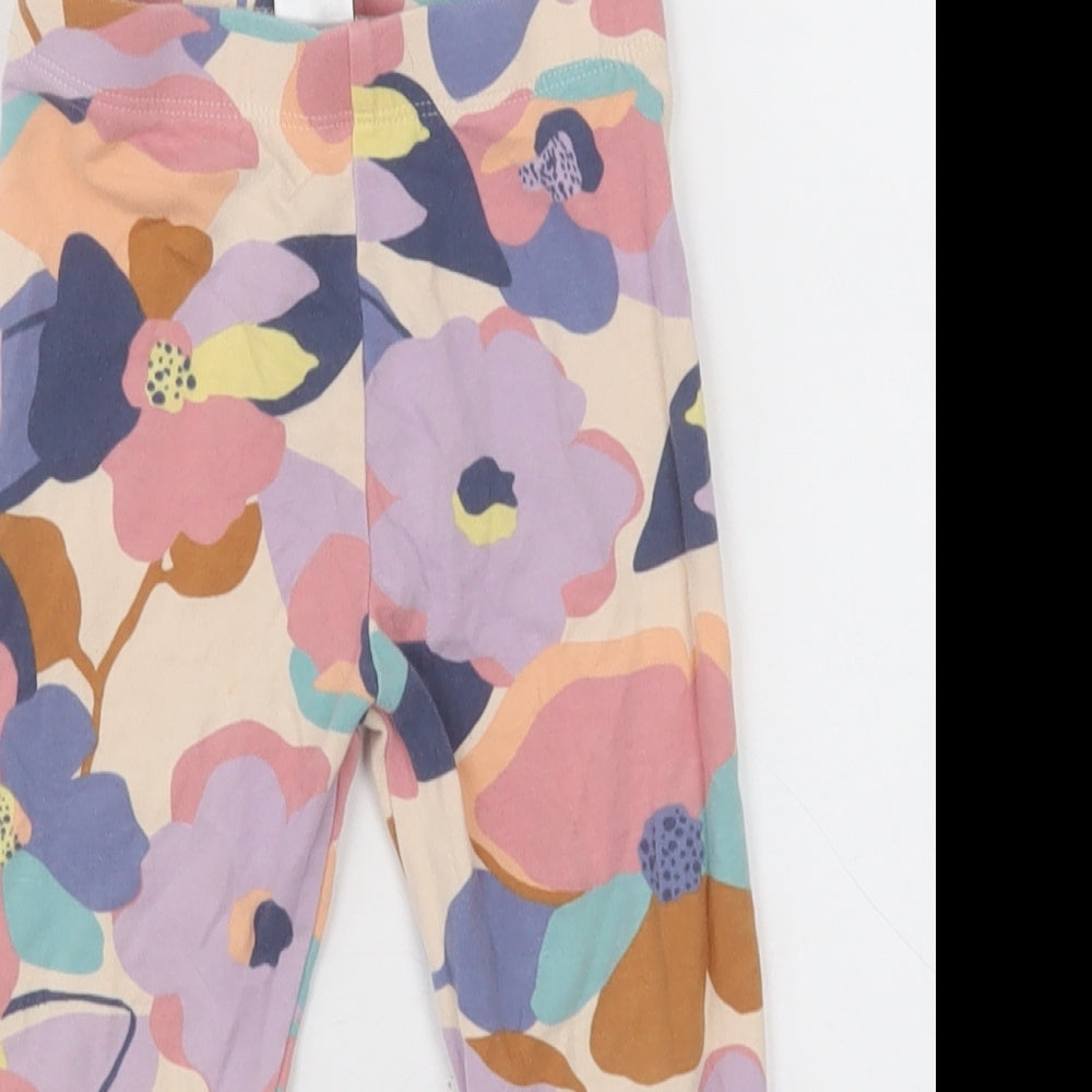 NEXT Girls Multicoloured Floral Cotton Capri Trousers Size 2 Years  Regular