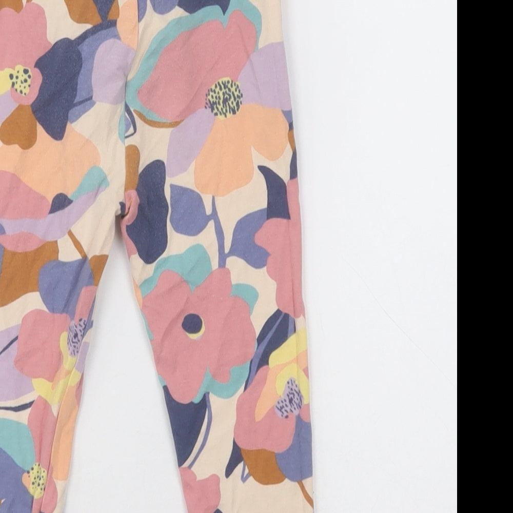 NEXT Girls Multicoloured Floral Cotton Capri Trousers Size 2 Years  Regular