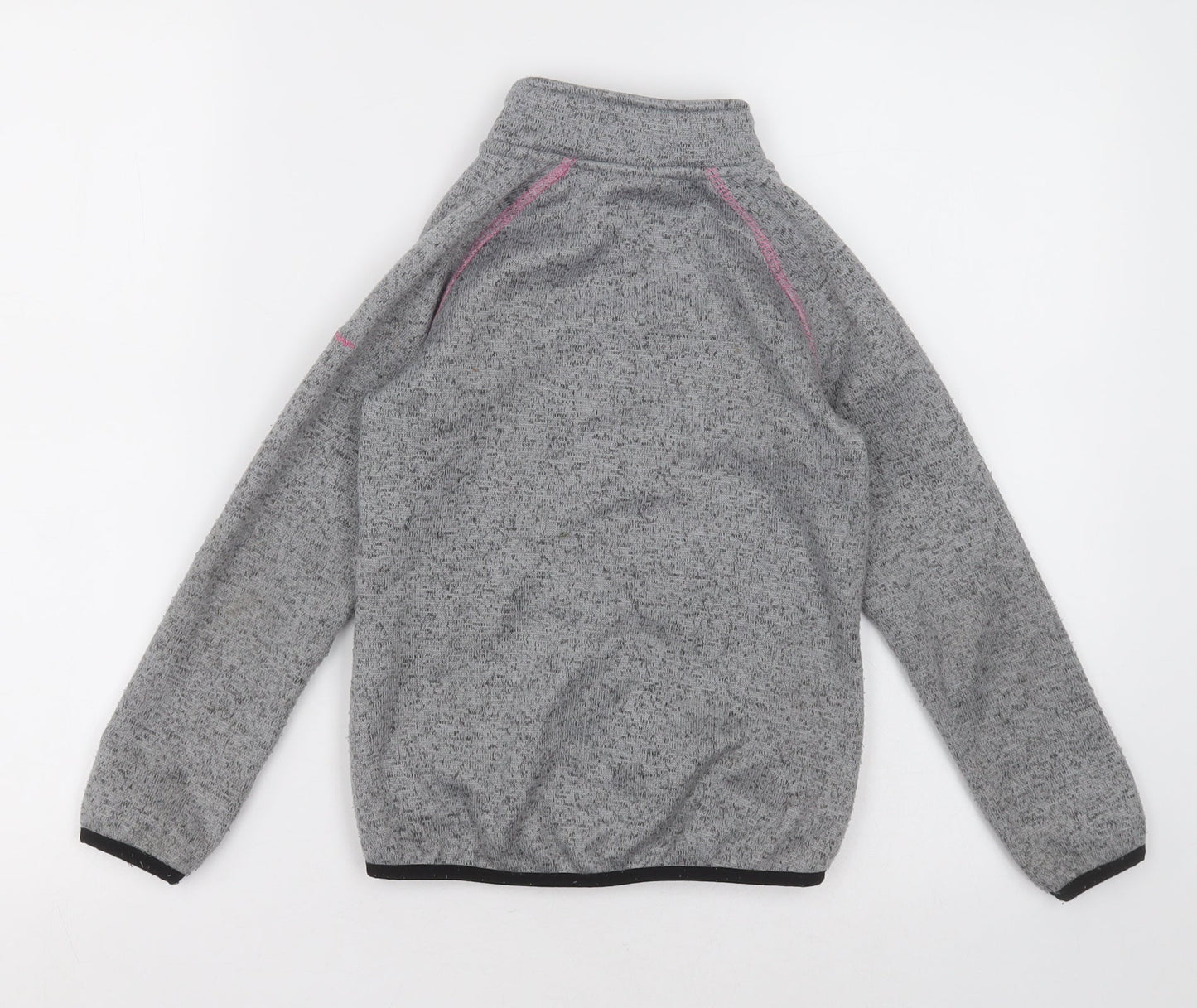 Trespass Girls Grey  Polyester Full Zip Sweatshirt Size 5-6 Years  Zip