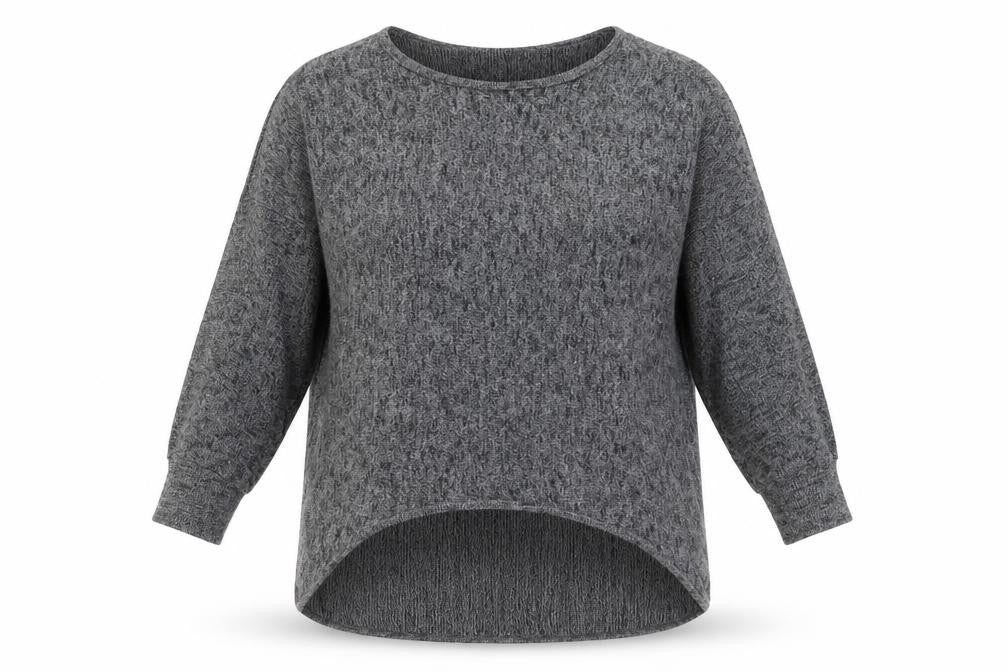 IZABEL LONDON Womens Grey  Polyester Pullover Sweatshirt Size 12  Pullover