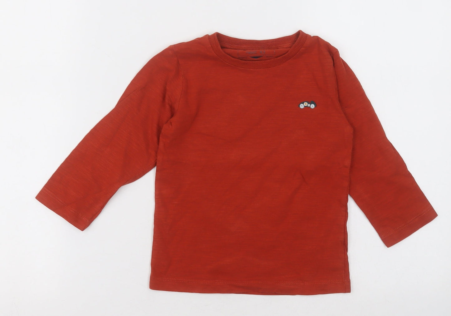 NEXT Boys Orange  Cotton Basic Casual Size 2 Years Crew Neck Pullover