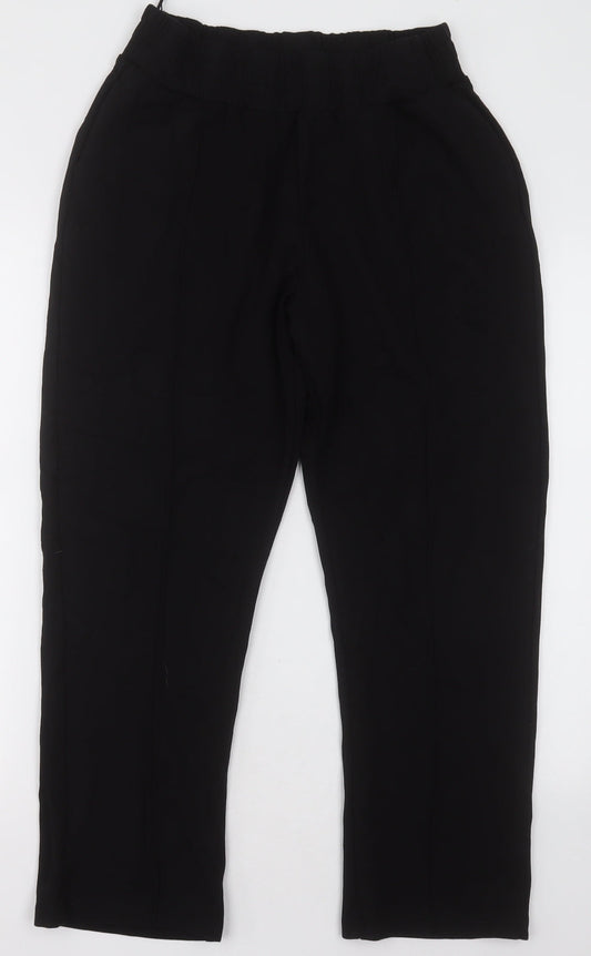 Gallery Womens Black  Viscose Cropped Trousers Size M L27 in Regular