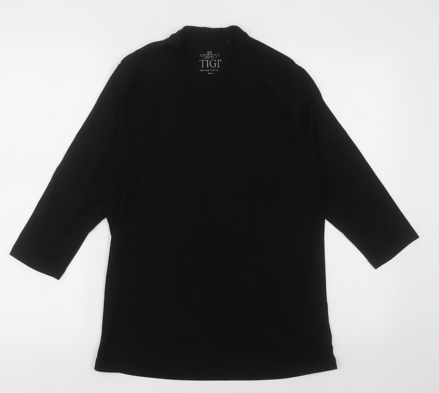 tigi Womens Black  Polyester Pullover Sweatshirt Size 14  Pullover