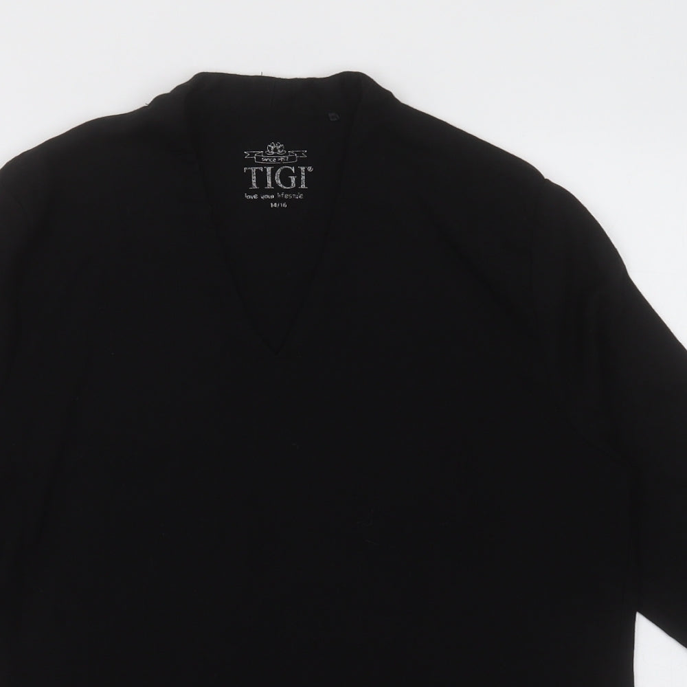 tigi Womens Black  Polyester Pullover Sweatshirt Size 14  Pullover