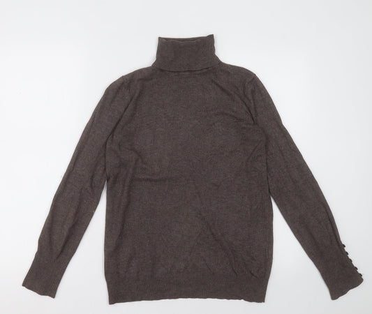 Dunnes Stores Womens Brown  Viscose Pullover Sweatshirt Size 12  Pullover