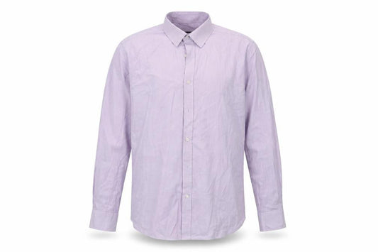 Taylor & Cutter Mens Purple Striped Polyester  Dress Shirt Size 16 Collared Button