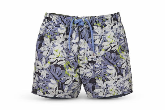 Defecto Surf Mens Blue Floral 100% Polyester Athletic Shorts Size M  Athletic Drawstring - board shorts