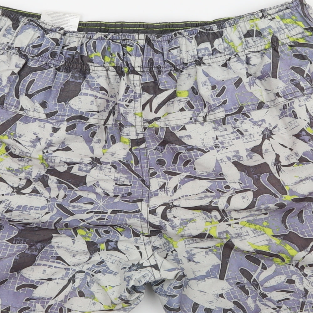 Defecto Surf Mens Blue Floral 100% Polyester Athletic Shorts Size M  Athletic Drawstring - board shorts