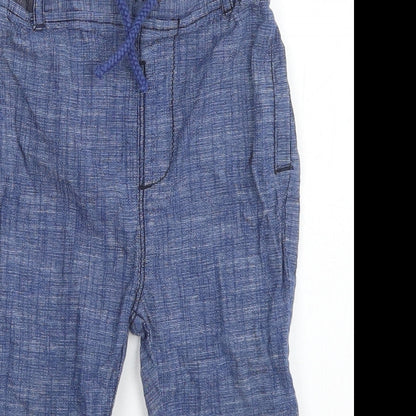Preloved George Boys Blue  Cotton Jogger Jeans Size 12-18 Months  Drawstring - Detail