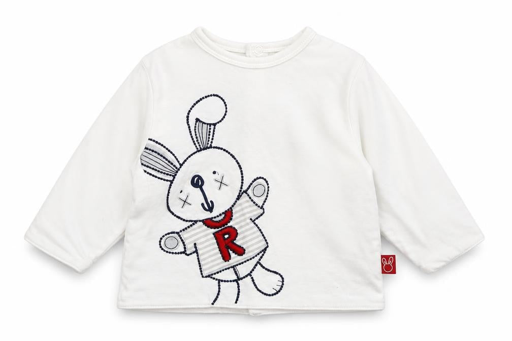 Mothercare Girls White  Cotton Basic T-Shirt Size 6-9 Months Crew Neck Snap
