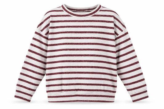 Marks & Spencer Girls Multicoloured Striped Viscose Pullover Sweatshirt Size 8-9 Years