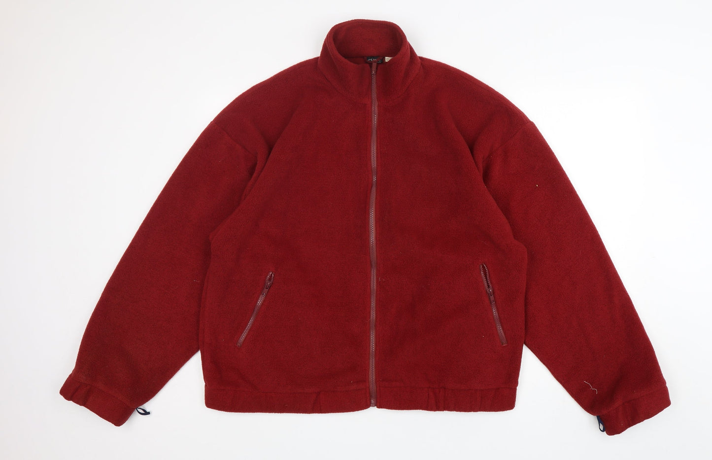 Pure Womens Red  Polyester Full Zip Sweatshirt Size L