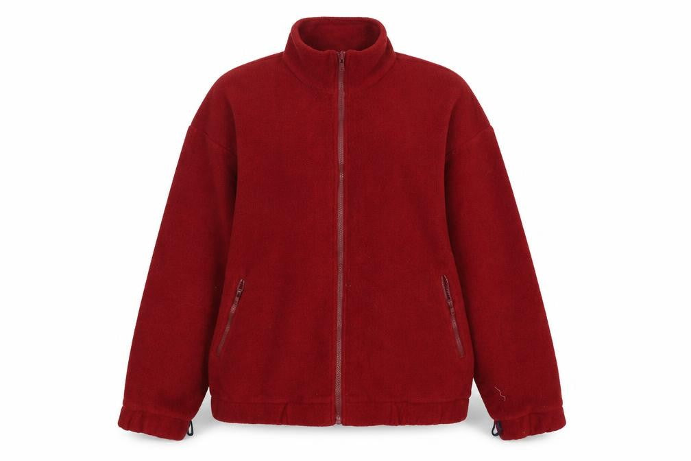 Pure Womens Red  Polyester Full Zip Sweatshirt Size L