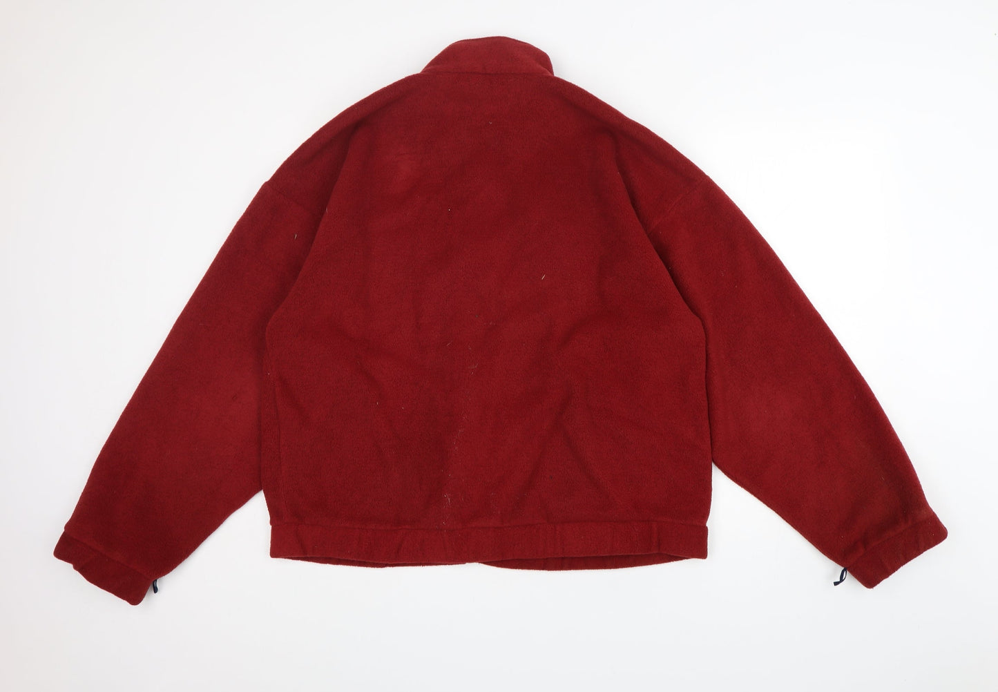 Pure Womens Red  Polyester Full Zip Sweatshirt Size L