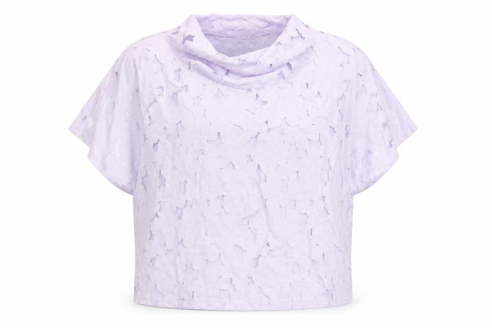 Gallery Womens Purple  Viscose Basic Blouse Size M Cowl Neck