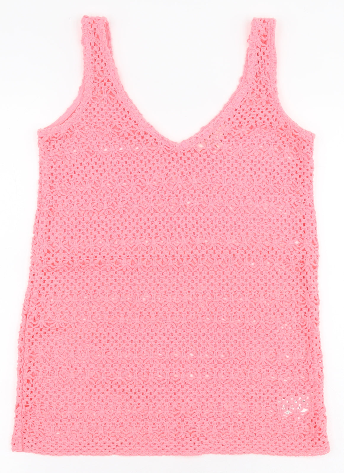 NEXT Womens Pink  Polyester Basic Tank Size 6 V-Neck