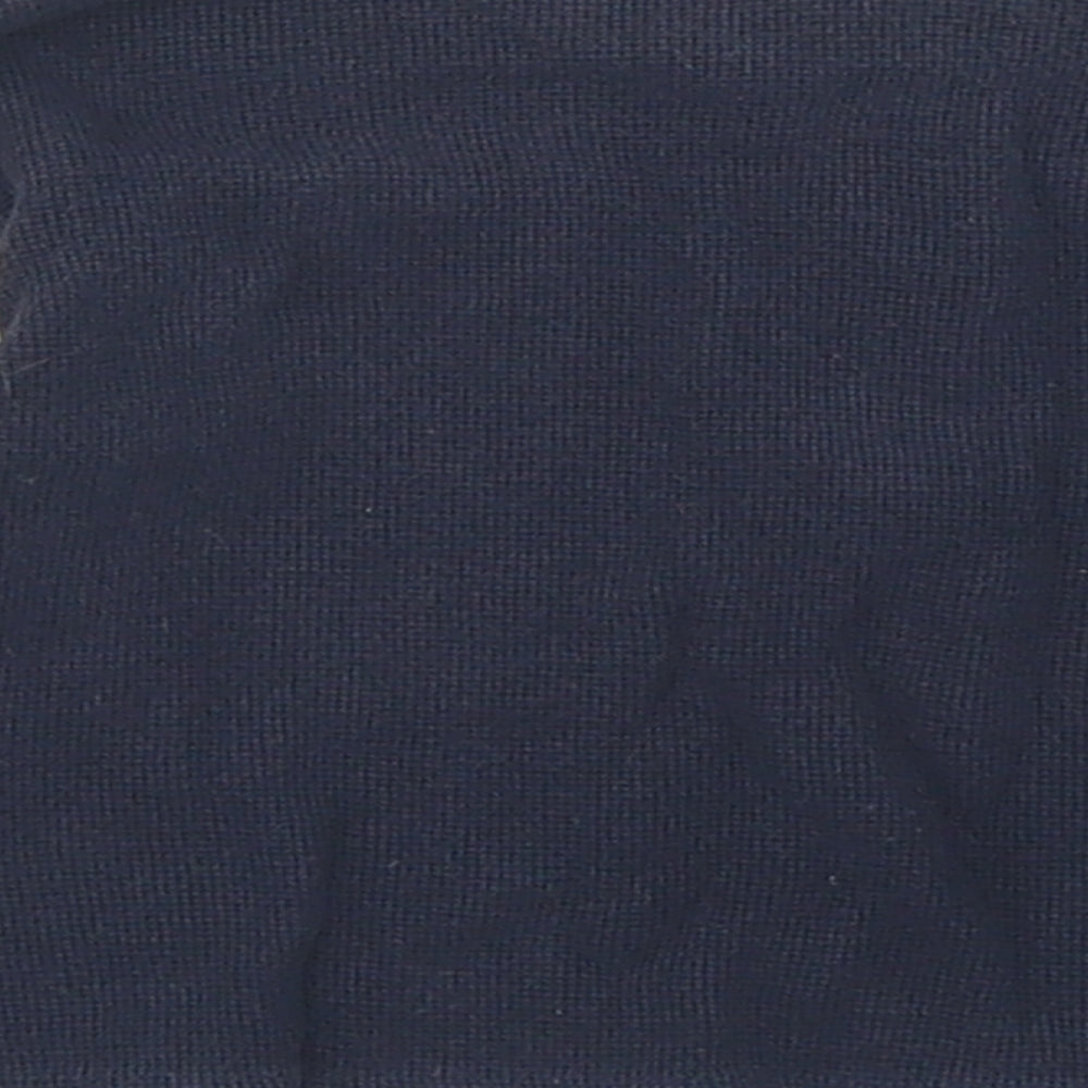 NEXT Boys Blue  Cotton Ringer T-Shirt Size 6-9 Months Crew Neck