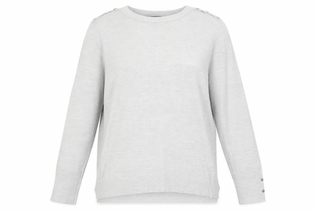 Primark Womens Grey Round Neck  Acrylic Pullover Jumper Size L