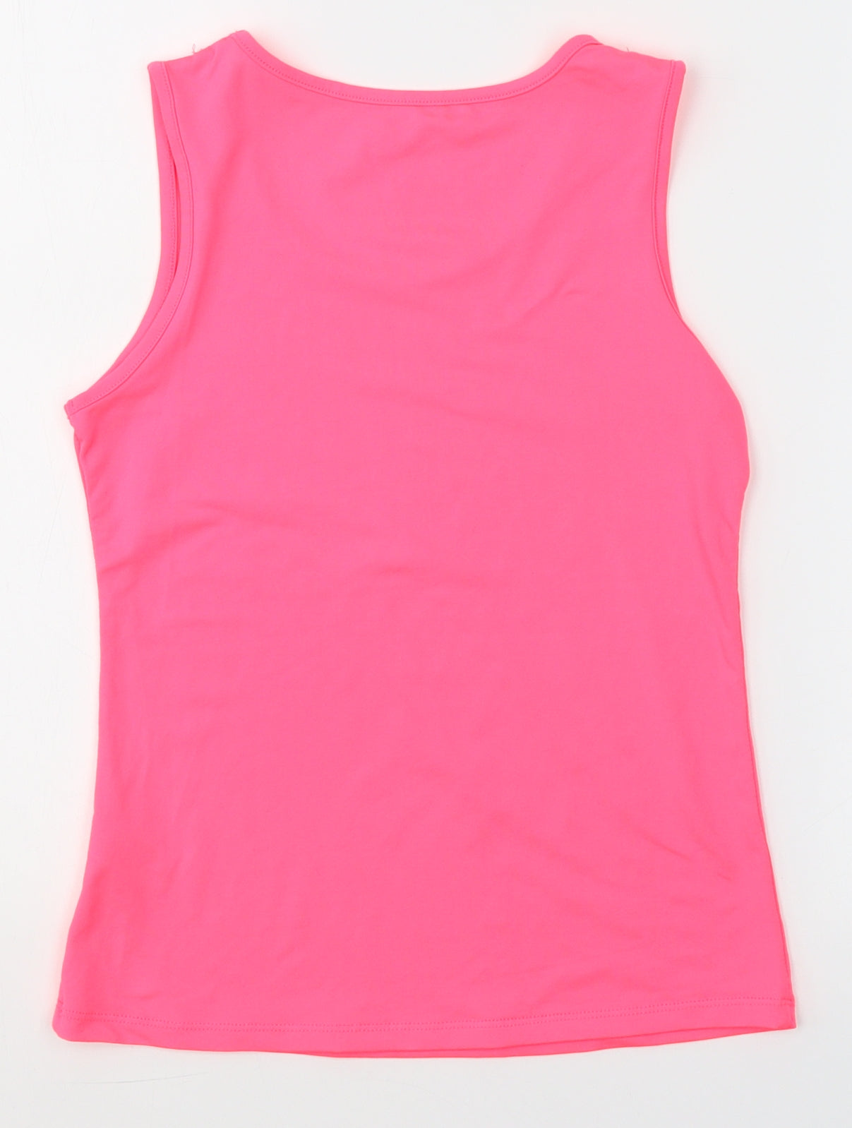 Dunnes Stores Girls Pink  Polyester Basic Tank Size 10-11 Years Round Neck