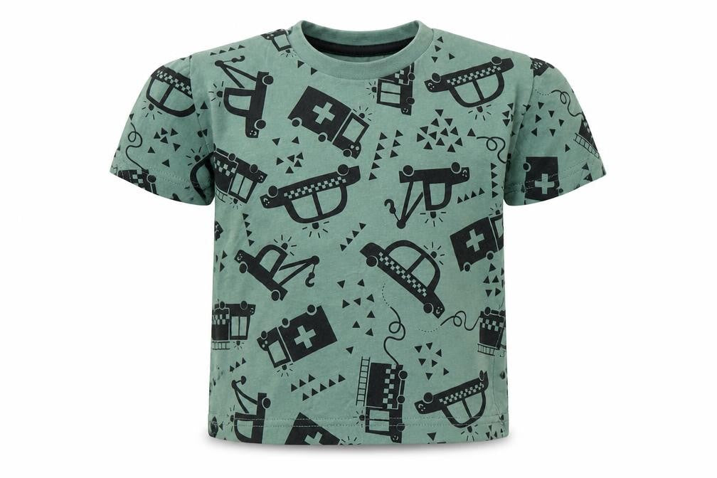 George Boys Green  Cotton Basic T-Shirt Size 2 Years Round Neck