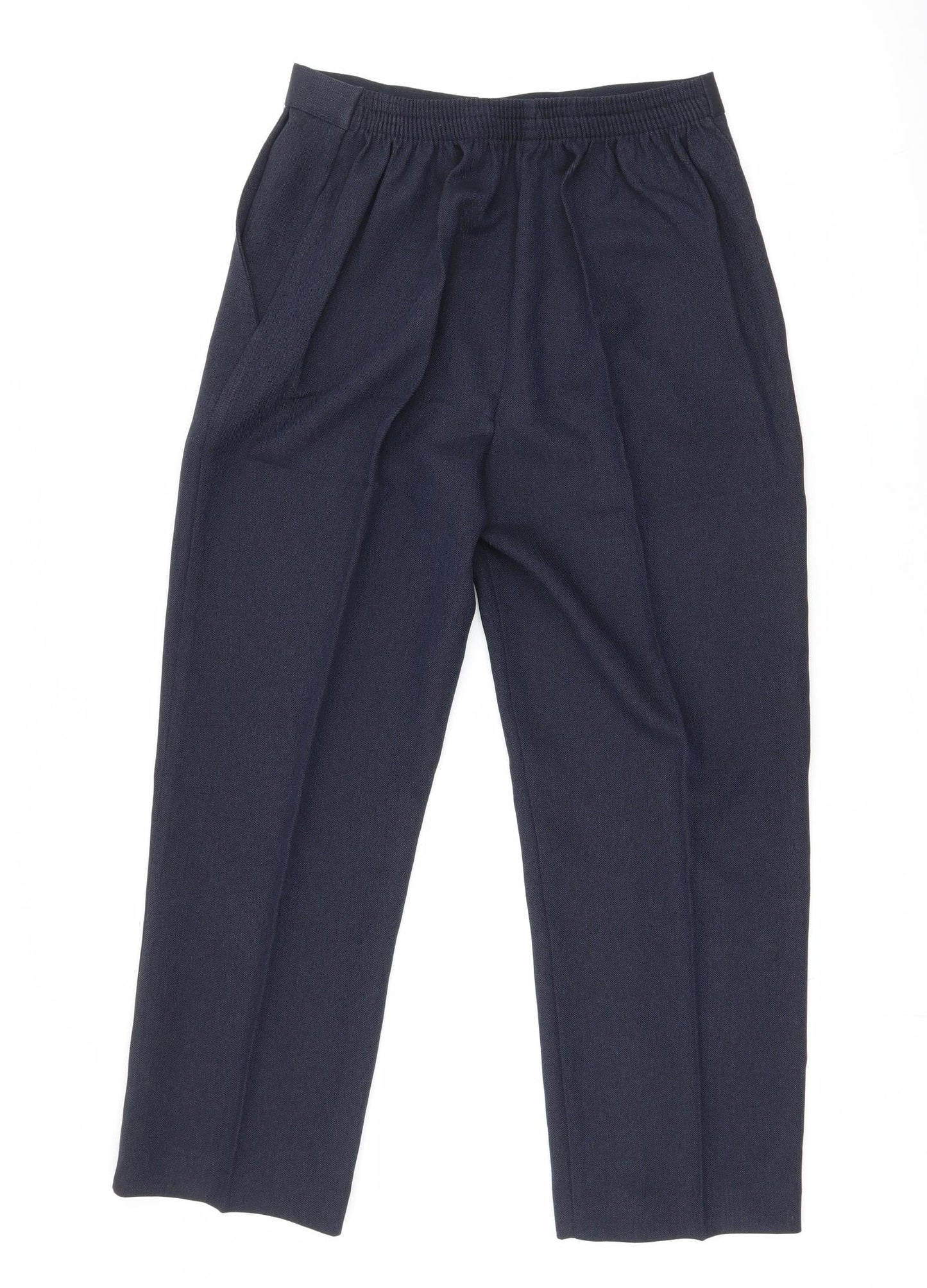 first avenue Womens Blue  Polyester Dress Pants Trousers Size 14 L25 in Regular
