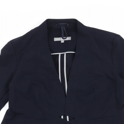 Preloved Marks and Spencer Womens Blue   Jacket Blazer Size 12 - Detail