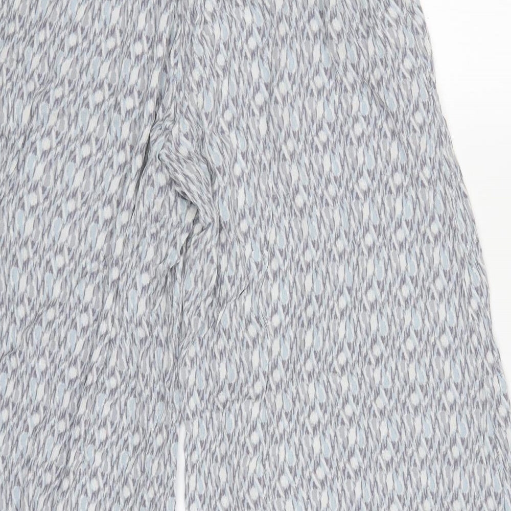 Lilyful Womens Grey Geometric Viscose Trousers  Size 28 in L26 in Regular