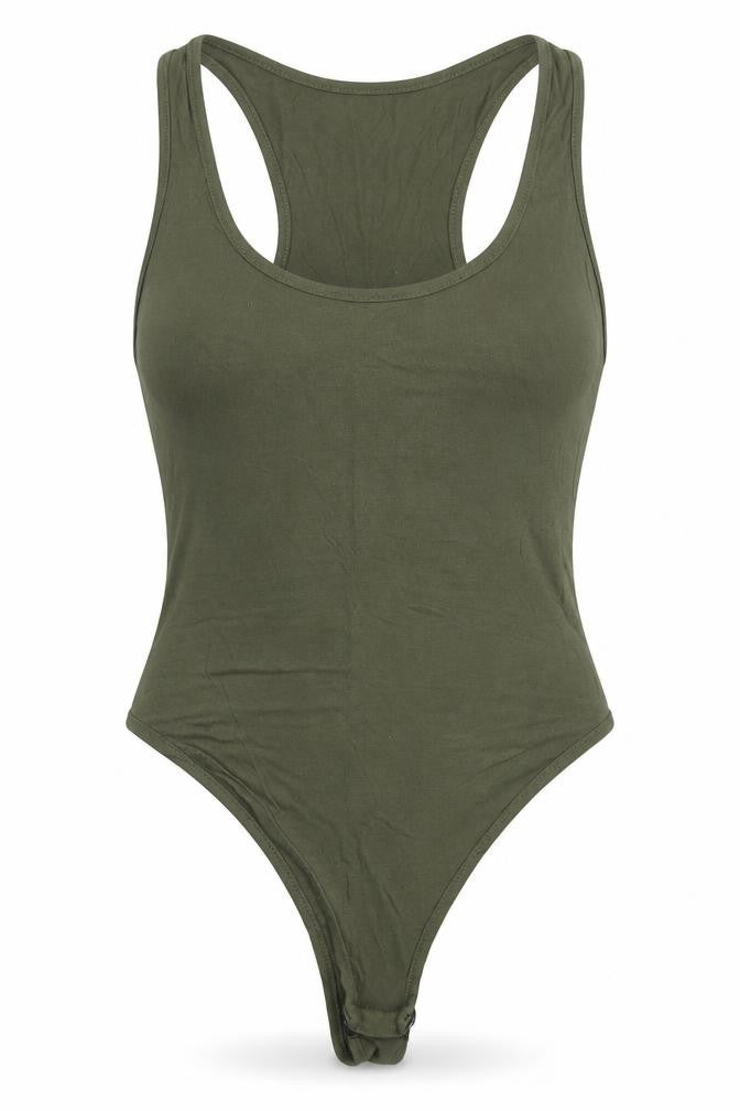 LOTD Womens Green  Viscose Bodysuit One-Piece Size 6  Button
