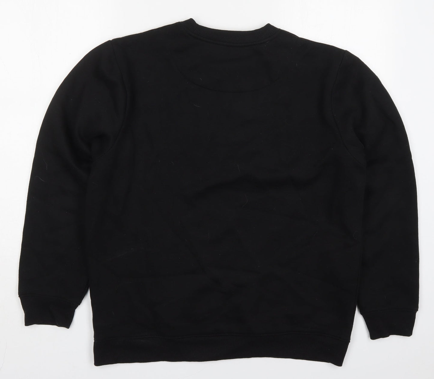Boohoo MAN Mens Black  Cotton Pullover Sweatshirt Size M
