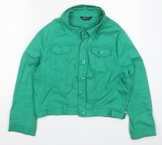 Internacionale Womens Green   Jacket  Size 16  Button