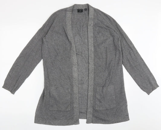 devotion by cyrus Womens Grey V-Neck  Polyester Cardigan Jumper Size S