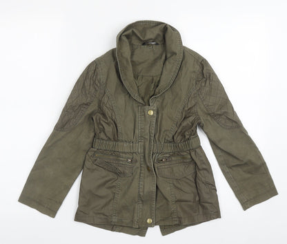 George Girls Green   Basic Jacket Jacket Size 7-8 Years  Zip