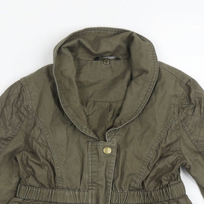 George Girls Green   Basic Jacket Jacket Size 7-8 Years  Zip