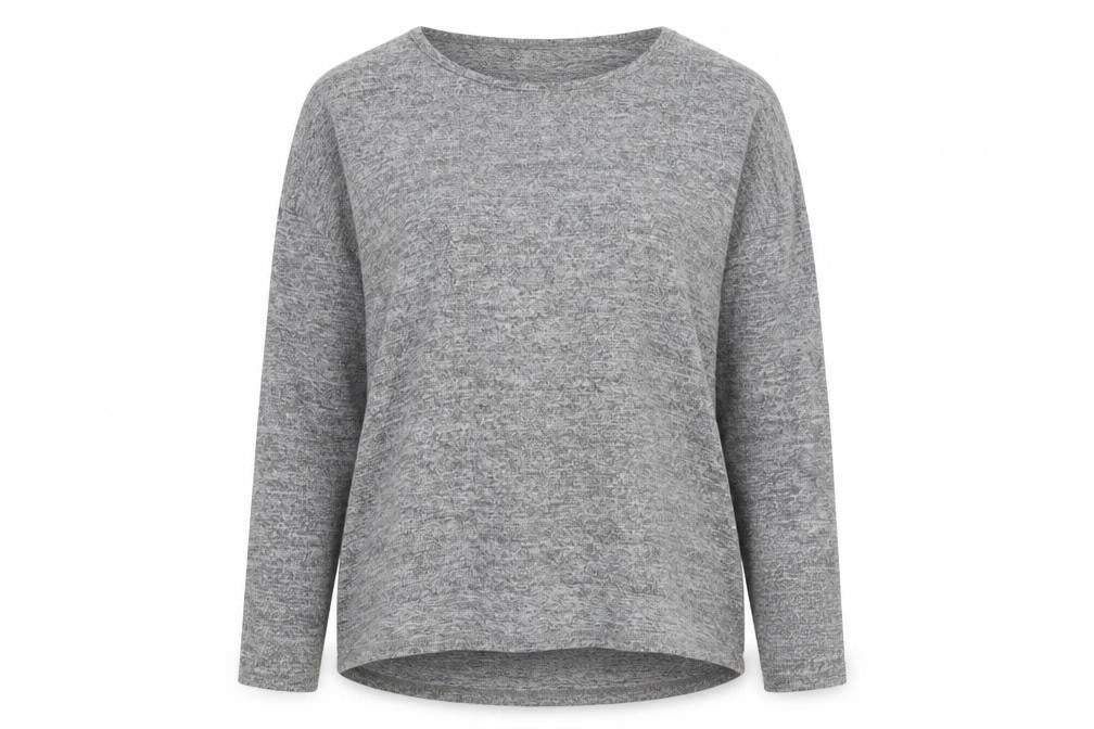 New Look Womens Grey Crew Neck  Polyester Pullover Jumper Size M