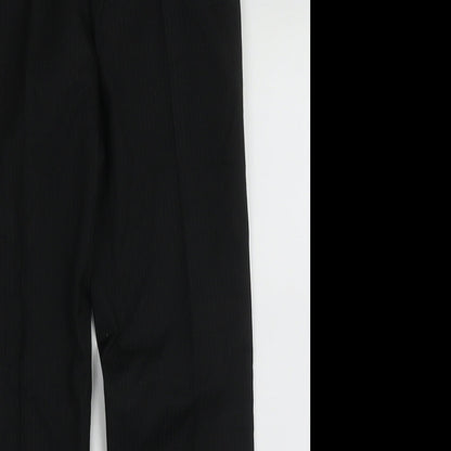 Preloved nesxt Mens Black Striped Polyester Trousers  Size 30 L30 in Regular Button - Detail