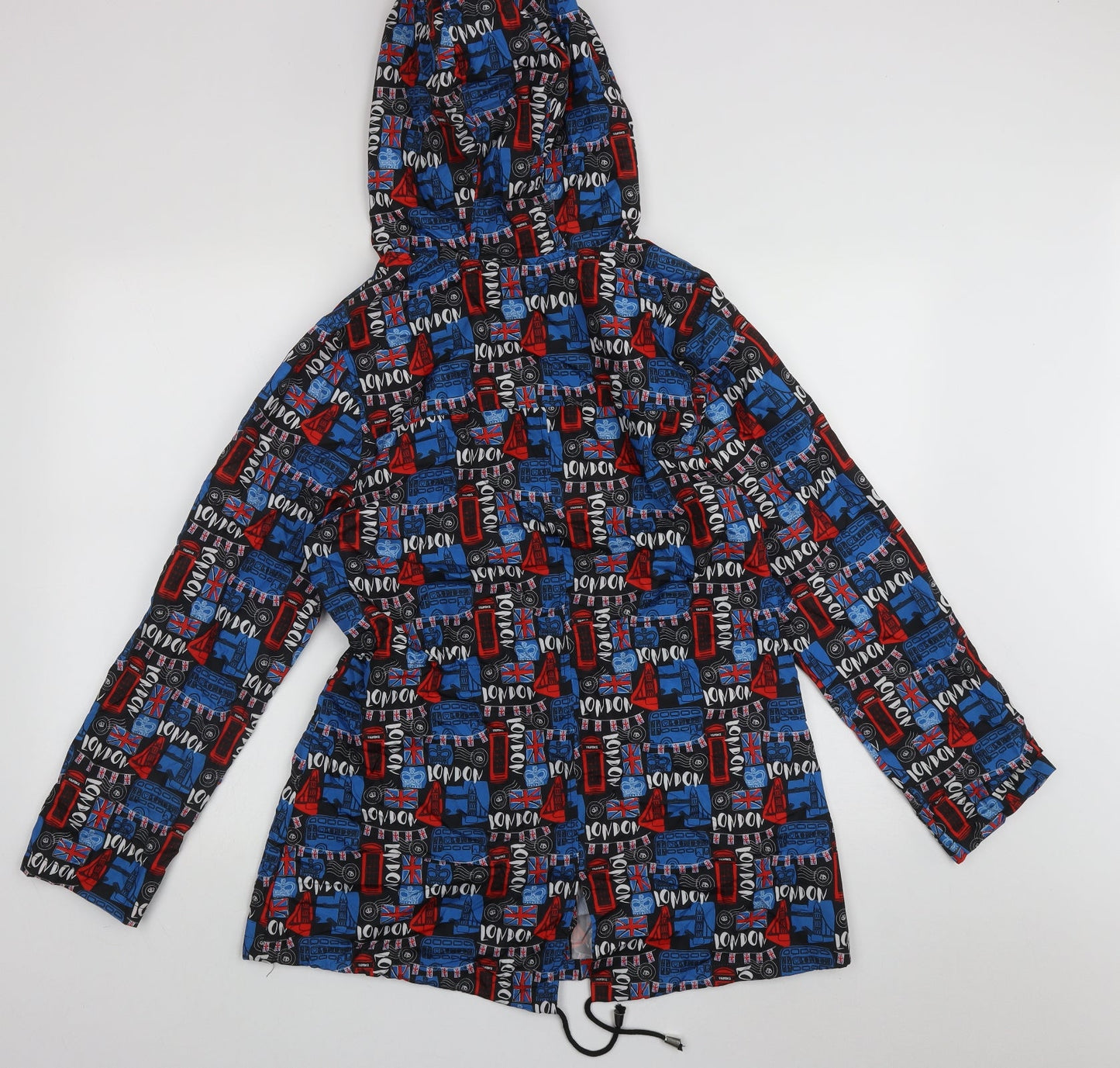 Atmosphere Womens Blue Geometric  Jacket  Size 8  Zip